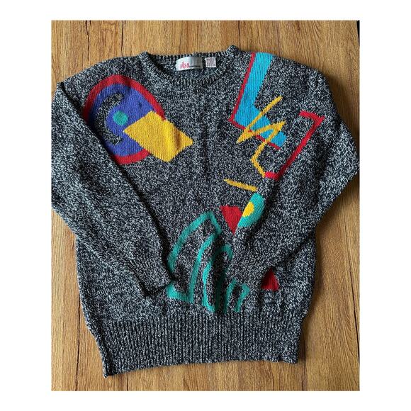 JBJ Sportswear Vintage Cosby Patterned Sweater Size Small - Picture 1 of 6
